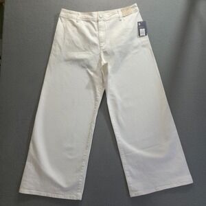 Universal Thread Women's White High Rise‎ Wide Leg Jeans Size 16R NWT